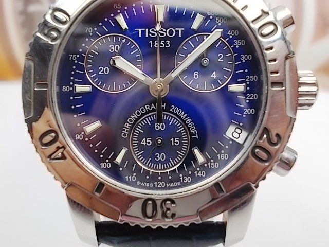TISSOT 1853 CHRONOGRAPH DATE STEEL QUARTZ MEN'S WATCH, BLUE | eBay