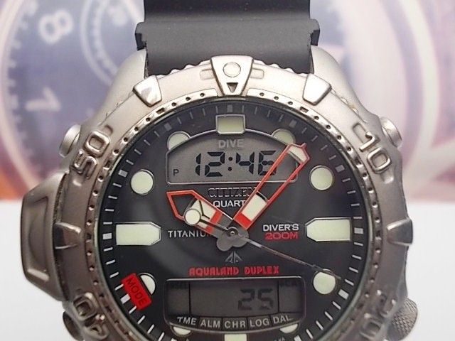 citizen aqualand titanium dive watch