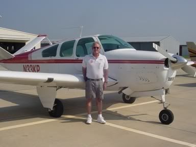 Kermit Wegner from Lincoln in his Bonanza.