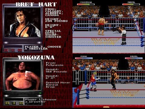WWF RAW - Versões praticamente idênticas entre o Snes e o Genesis