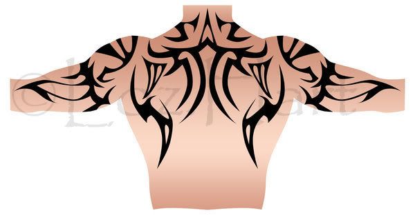 Tattoos: tribal tattoo over his back and shoulders (look below) / 4 stars up 