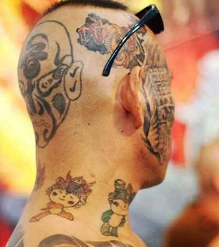  Beijing-Olympics, BodyArt Advertisement, Face Art, Sports, Tattoos