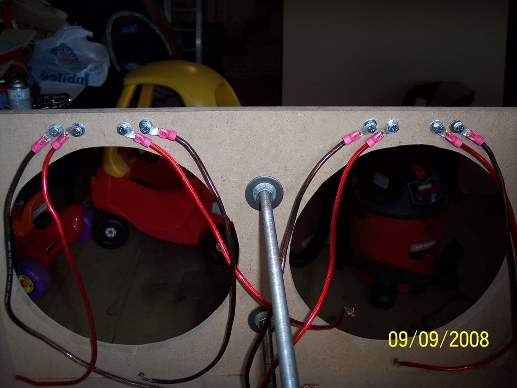 Subwoofer box bolts for terminal connector? Car Audio Forum