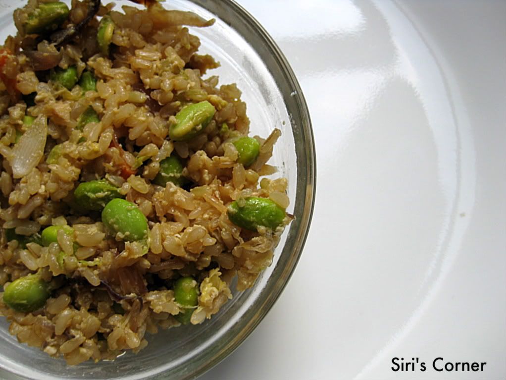 Cooking With Siri Recipes, Reviews and Reflections. Edamame Fried Rice