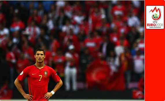 Portugal v Turkey - Cristiano Ronaldo doing his part to secure the win for Portugal