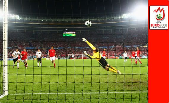 Austria v Germany - A thunderbolt freekick by Michael Ballack decided the match