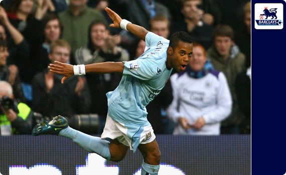 Robinho's flying high after bagging a hat-trick against Stoke City