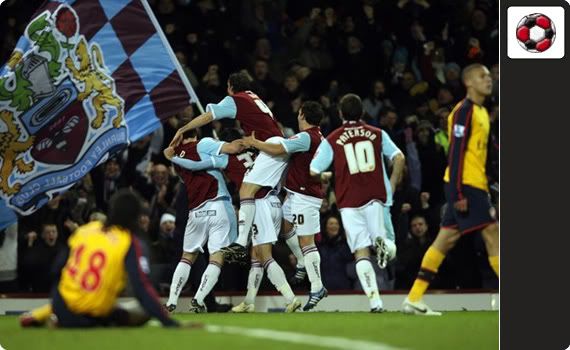 Arsenal knocked out of the Carling Cup by Burnley