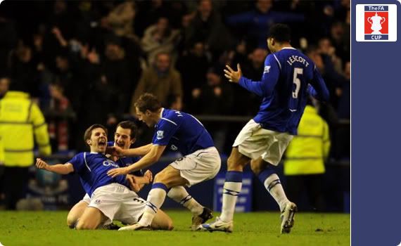 Dan Gosling (who?) scored the winner against Liverpool to put Everton into the next round of the FA Cup