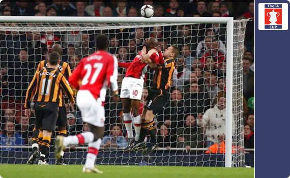 William Gallas scores a controversial late winner against Hull to hand Arsenal a semi-final place against Chelsea in the FA Cup