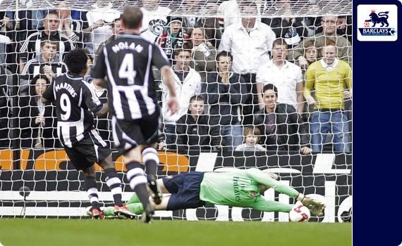 Obafemi Martins missed the penalty that 'may' have saved Newcastle's season