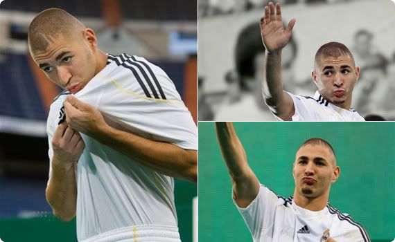 Karim Benzema shares a host of poses with the Madrid faithful