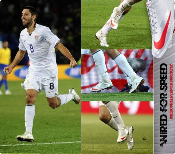 Clint Dempsey in his all white Nike Mercurial Superfly's