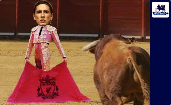 Fernando Torres bull fighting... Ole!