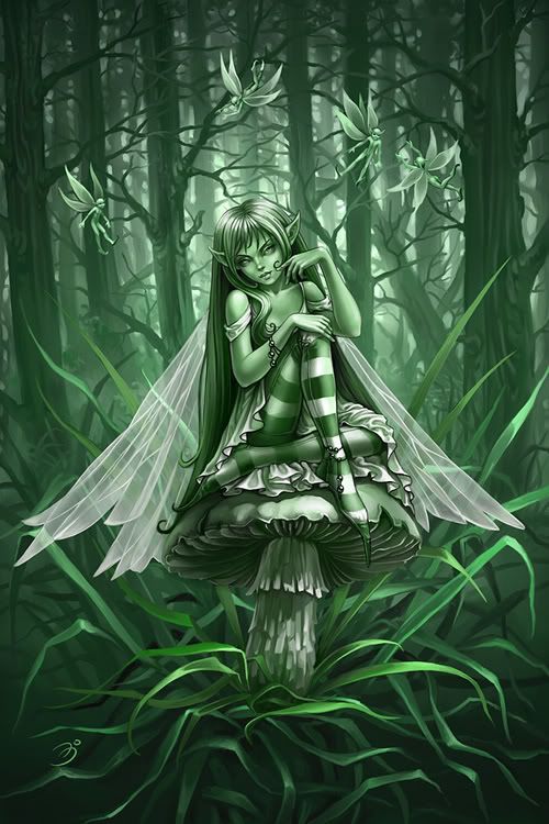 green goth fairy