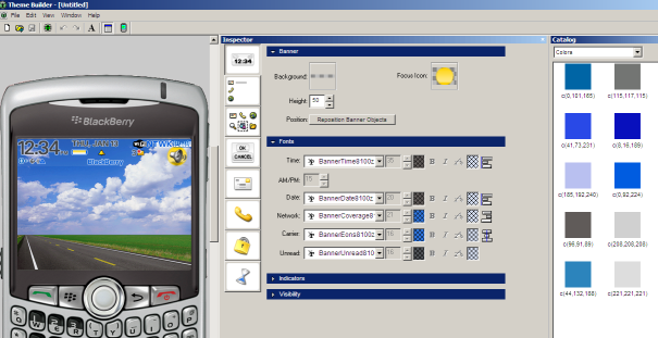 BlackBerry Theme Creator   composer   icons and walls