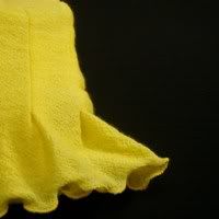 HALF OFF SALE Medium Yellow Daffodil Wool Pleated Skirty