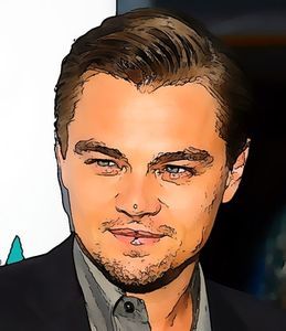 Leonardo DiCaprio en caricatura
