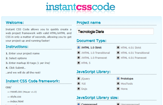 Validar páginas CSS y xHTML con Instant CSS Code