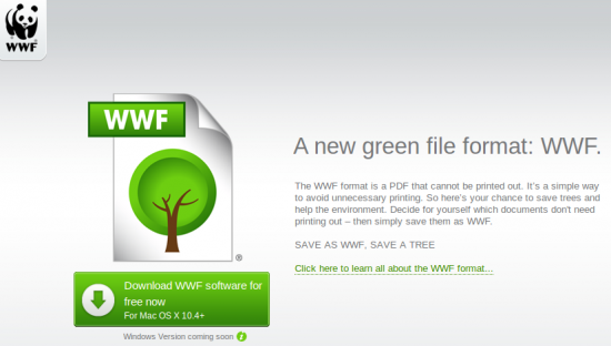 Nuevo formato de PDF llamado WWF que no se imprime