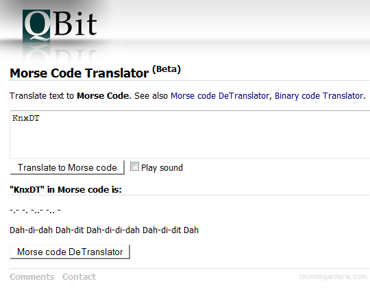 morse code translator. Morse Code Translator (Qbit