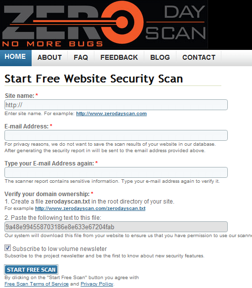 Zero Day Scan: Escáner de vulnerabilidades web