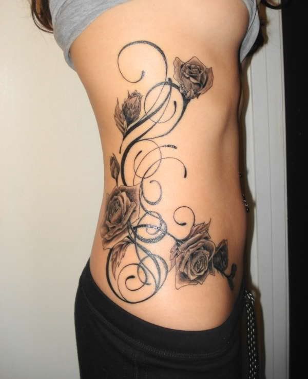 Vine Rose tattoo