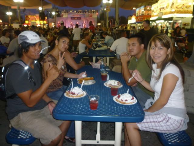 Groupie Eating on Picnic Table