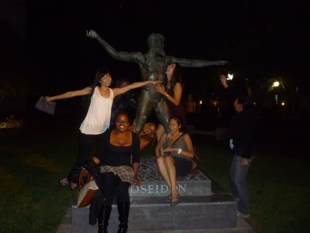 Girls with Statue