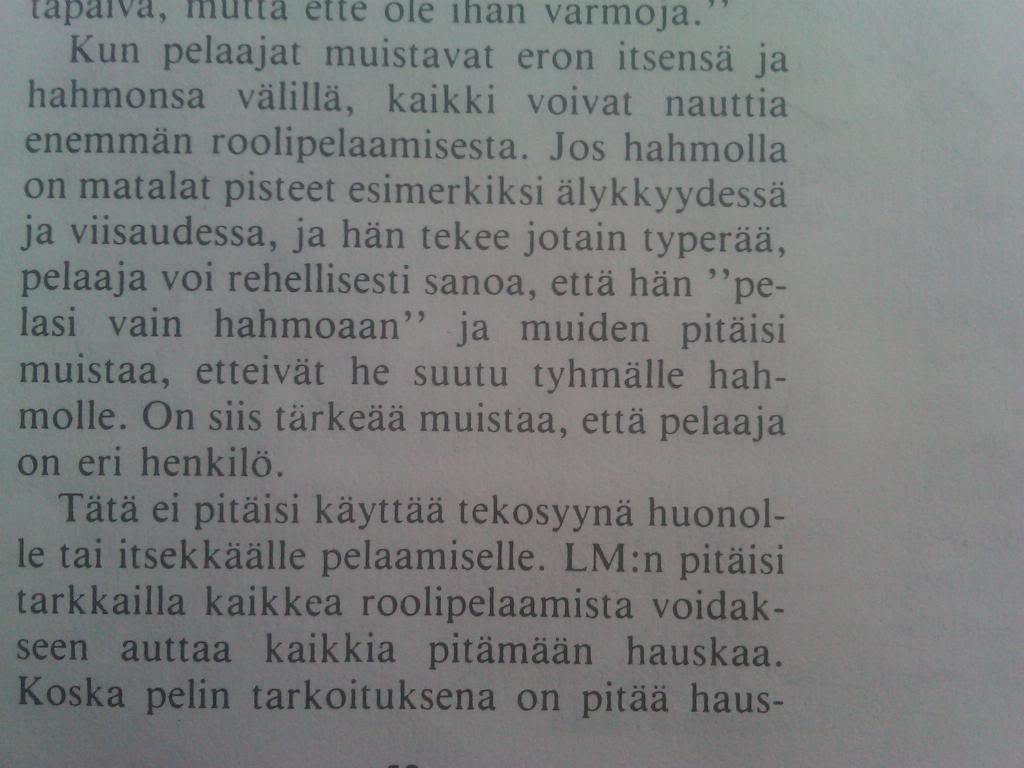 Ohjeita hyvään roolipelaamiseen Ohjeita hyvään roolipelaamiseen