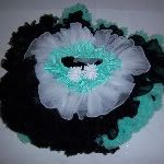 Aqua, white and black Pettiskirt with korkers!