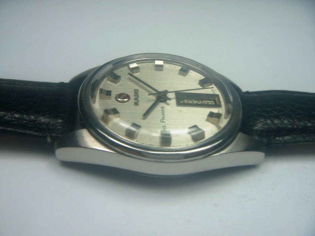 RADO LAS PALMAS DAY/DATE AUTOMATIC MENS WATCH, SILVER DIAL  