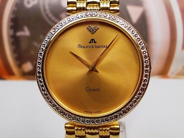 Maurice Lacroix Gold Plated Quartz Mens Watch