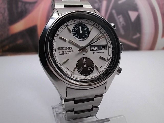 RARE SEIKO 'PANDA' CHRONOGRAPH 23J DAY/DATE AUTO MEN'S WATCH 6138-8000 ...