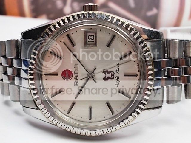 rado purple horse date automatic mens watch