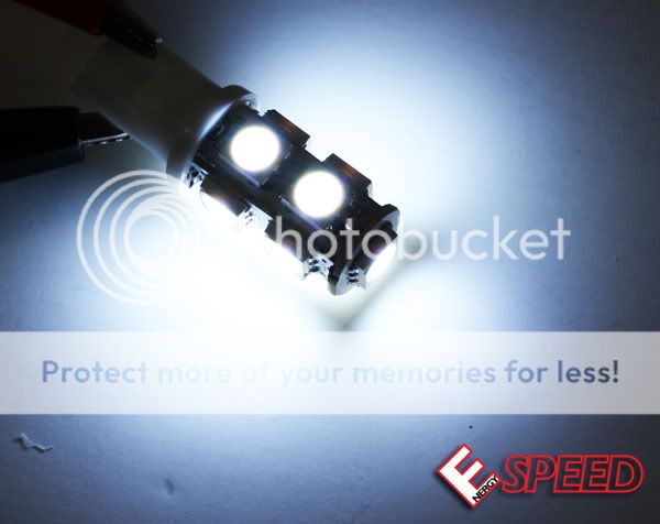 T10 194 License Plate LED Light Bulbs 9 SMD White  