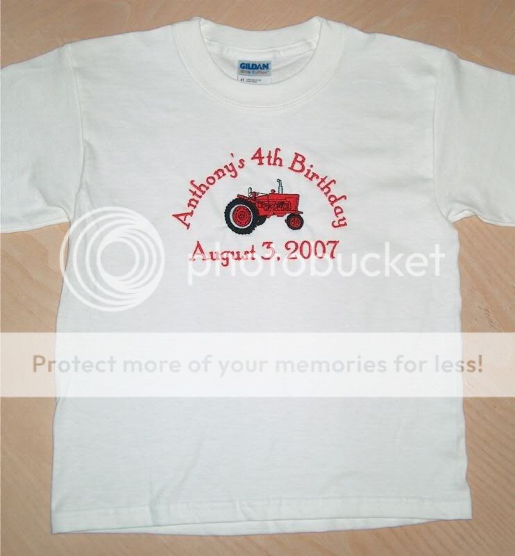 Personalized FARM TRACTOR Name or Birthday T Shirt  