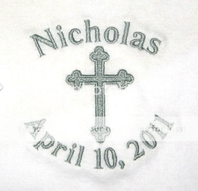 Personalized Boy Girl Baptism CHRISTENING OUTFIT T Shirt Onesie Pants 